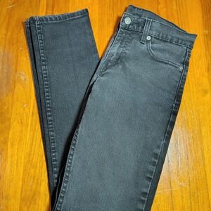 Levi's 511 Slim Fit Dark Wash Jeans Men's Waist 26.5 Length 30.5 Black‎ Denim